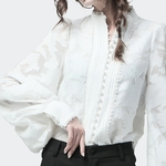 Deuxtwinstyle-Patchwork-dentelle-femmes-chemises-lanterne-manches-longues-col-montant-chemise-cor-enne-Blouse-femme-2019
