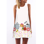 2018-Robe-D-t-Imprim-floral-Boho-Robes-Pour-Femmes-Casual-Plage-Robe-Sans-Manches-Flamant