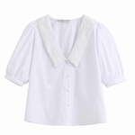 Chemise-blanche-pour-femmes-nouvelle-mode-manches-mi-longues-chemisier-moderne-brod-2020-t-hauts-courts