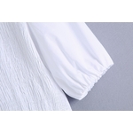 Robe-Midi-blanche-pour-femmes-nouvelle-mode-manches-courtes-smocks-poitrine-fronc-e-t-2021