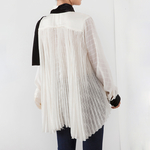 Deuxtwinstyle-Patchwork-Plaid-irr-guli-re-Blouses-femme-revers-col-manches-longues-Hit-couleur-pliss-e