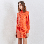 Deuxtwinstyle-PU-cuir-deux-pi-ces-ensemble-pour-les-femmes-revers-col-veste-taille-haute-volants