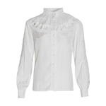 CHICEVER-Patchwork-vider-femmes-chemise-col-montant-lanterne-manches-l-che-blouse-d-contract-e-femme