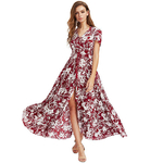 2018-Nouvelles-Femmes-De-Mode-Maxi-Robe-Manches-Courtes-Long-Summer-Imprim-floral-Robes-Casual-Dames