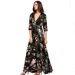 2018-Nouvelles-Femmes-De-Mode-Maxi-Robe-Manches-Courtes-Long-Summer-Imprim-floral-Robes-Casual-Dames