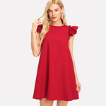 Dotfashion-Button-Keyhole-Back-Ruffle-Shoulder-Swing-Dress-Round-Neck-Frill-Casual-Dress-Summer-Red-Sleeveless