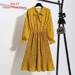 t-Vintage-imprim-fleurs-a-ligne-femmes-robe-manches-longues-mi-mollet-robes-d-contract