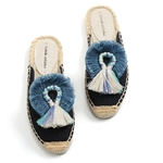 Furry-Slippers-Women-Rubber-Hemp-Colors-Tienda-Soludos-Spring-Summer-Tassel-Fluffy-Ball-Canvas-Mule-Shoes