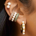 Nouvelle-mode-perle-oreille-manchette-petites-boucles-d-oreilles-pour-les-femmes-la-mode-Punk-or
