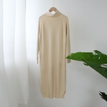 Aachoae-Robe-longue-tricot-e-pour-femme-tenue-manches-longues-d-contract-e-fendue-col-roul