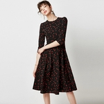 Aachoae-femmes-une-ligne-robes-l-gantes-2020-Dot-imprimer-longue-robe-de-soir-e-pliss