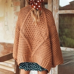 Cardigan-manches-longues-lanterne-pour-femmes-pull-d-automne-d-contract-la-mode-couleur-unie-ouvert