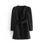 Blazer-noir-ceinture-pour-femme-veste-longue-l-gante-crois-style-cor-en-d-contract-pour