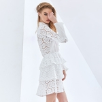 TWOTWINSTYLE-Solid-Color-Embroidery-Lace-Summer-Women-Dress-Long-Sleeve-High-Waist-White-Dresses-Female-2021