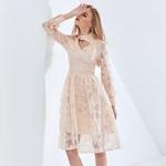 TWOTWINSTYLE-Vintage-Patchwork-Lace-Floral-Mesh-Dress-For-Women-Long-Sleeve-High-Waist-A-Line-Oversized