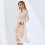 TWOTWINSTYLE-Vintage-Patchwork-Lace-Floral-Mesh-Dress-For-Women-Long-Sleeve-High-Waist-A-Line-Oversized