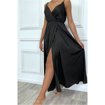 robe-satin-cache-coeur-longue-fluide-noire-a-bretelles-fines-avec-fente (5)