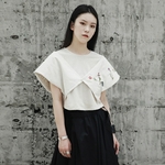 EAM-2019-Printemps-t-Mode-Nouveau-R-tro-Brod-Deux-porter-Manches-Courtes-Courtes-Type