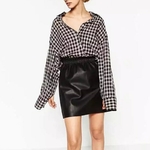 X103-automne-mode-femmes-solide-couleur-bref-match-tous-taille-lastique-pu-jupe-en-cuir-dames