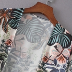 New-Women-Chiffon-Beach-Kimono-Cardigan-Bird-Leaves-Print-Open-Front-Holiday-Loose-Thin-Blouse-Beachwear