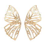 SRCOI-Or-Couleur-Creux-Papillon-Boucles-D-oreilles-Stud-l-gant-Grand-Fan-Forme-En-Alliage