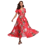 2018-longue-t-Floral-Maxi-robe-femmes-fleur-imprimer-d-contract-Split-plage-robe-dames-l