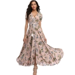 2018-longue-t-Floral-Maxi-robe-femmes-fleur-imprimer-d-contract-Split-plage-robe-dames-l