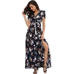 2018-longue-t-Floral-Maxi-robe-femmes-fleur-imprimer-d-contract-Split-plage-robe-dames-l