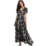 2018-longue-t-Floral-Maxi-robe-femmes-fleur-imprimer-d-contract-Split-plage-robe-dames-l