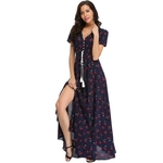2018-longue-t-Floral-Maxi-robe-femmes-fleur-imprimer-d-contract-Split-plage-robe-dames-l