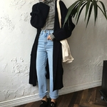 Dicstrong-mode-Long-Cardigan-femmes-2018-mode-Harajuku-l-che-tricot-chandail-femmes-d-contract-noir