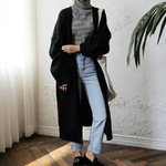 Dicstrong-mode-Long-Cardigan-femmes-2018-mode-Harajuku-l-che-tricot-chandail-femmes-d-contract-noir
