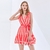 TWOTWINSTYLE-Striped-Red-Dress-For-Women-V-Neck-Sleeveless-High-Waist-Lace-Up-Bowknot-Midi-Summer