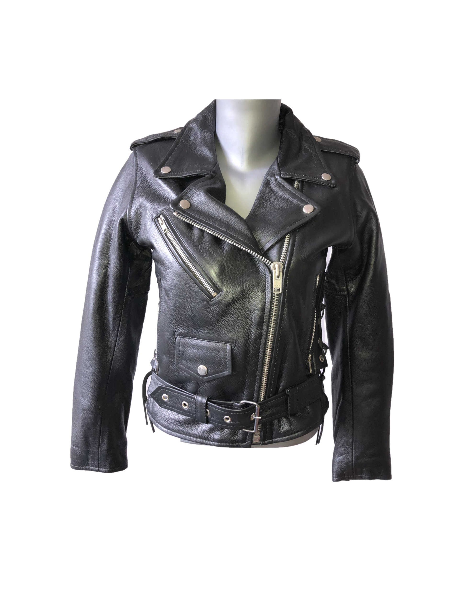 Cuir moto Femme : Perfecto noir en cuir vachette