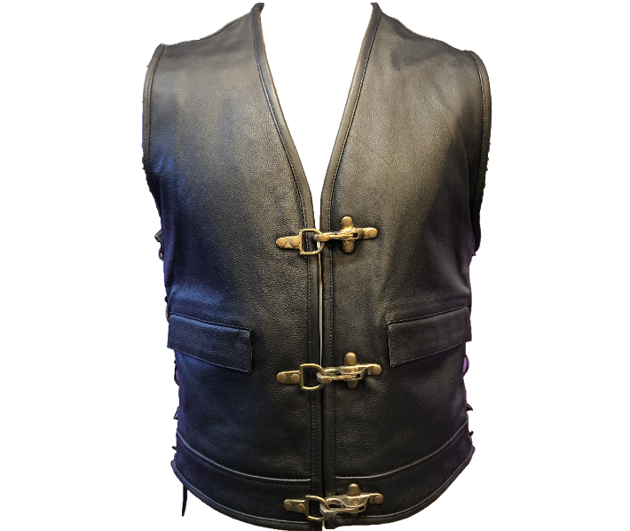 gilet cuir biker pas cher