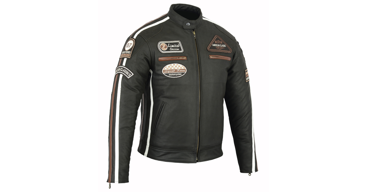 Blouson custom café racer homme BLOUSONS CuirBikers Vêtement