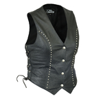 Gilet clou cuir agneau