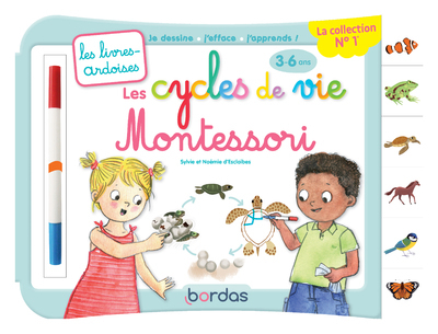 Livre-ardoise : Les cycles de vie Montessori