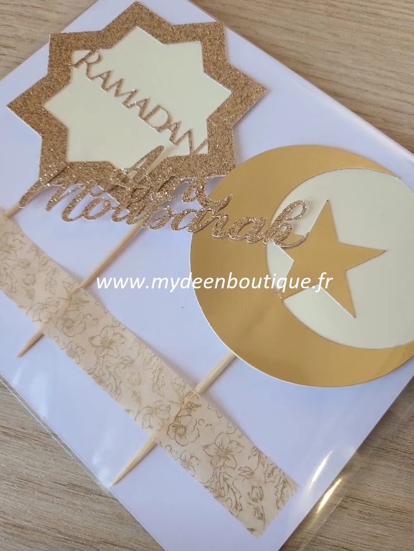 Lot de 3 Toppers Cake - Ramadan/Aïd - Artisanat français