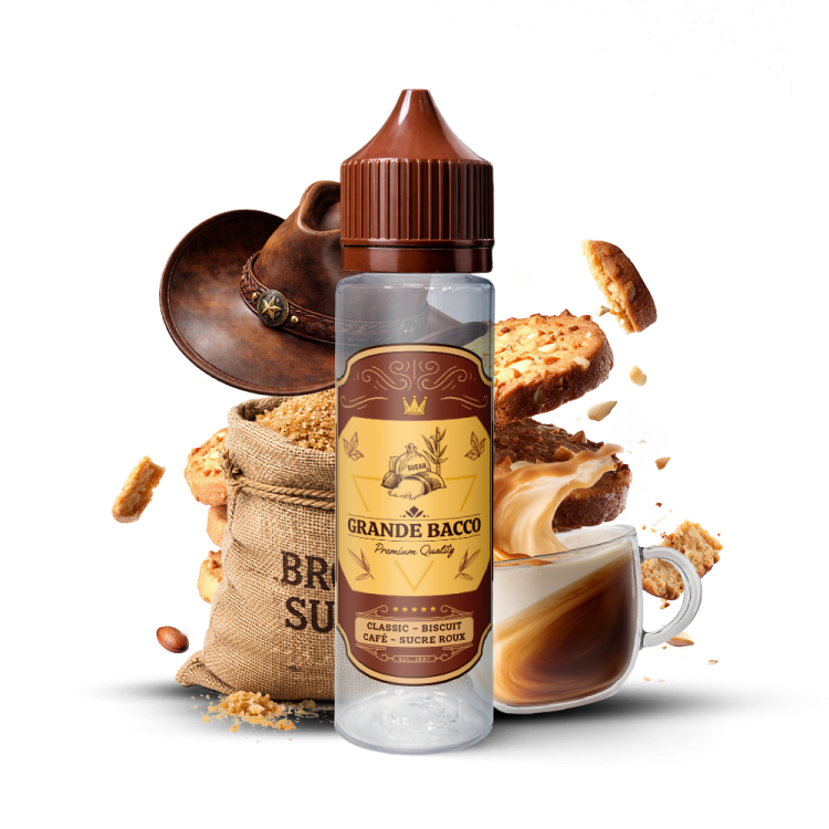 E-liquide-Classic-Biscuit-Café-Sucre-Roux-50ml - Grande Bacco