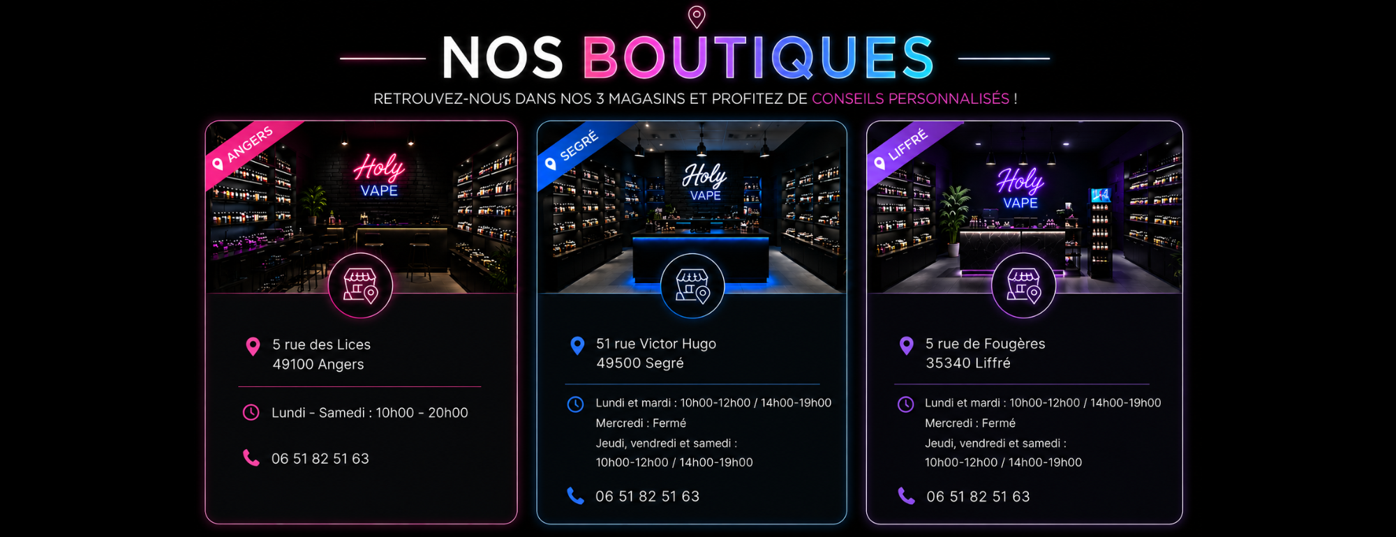 bandeau nos boutiques