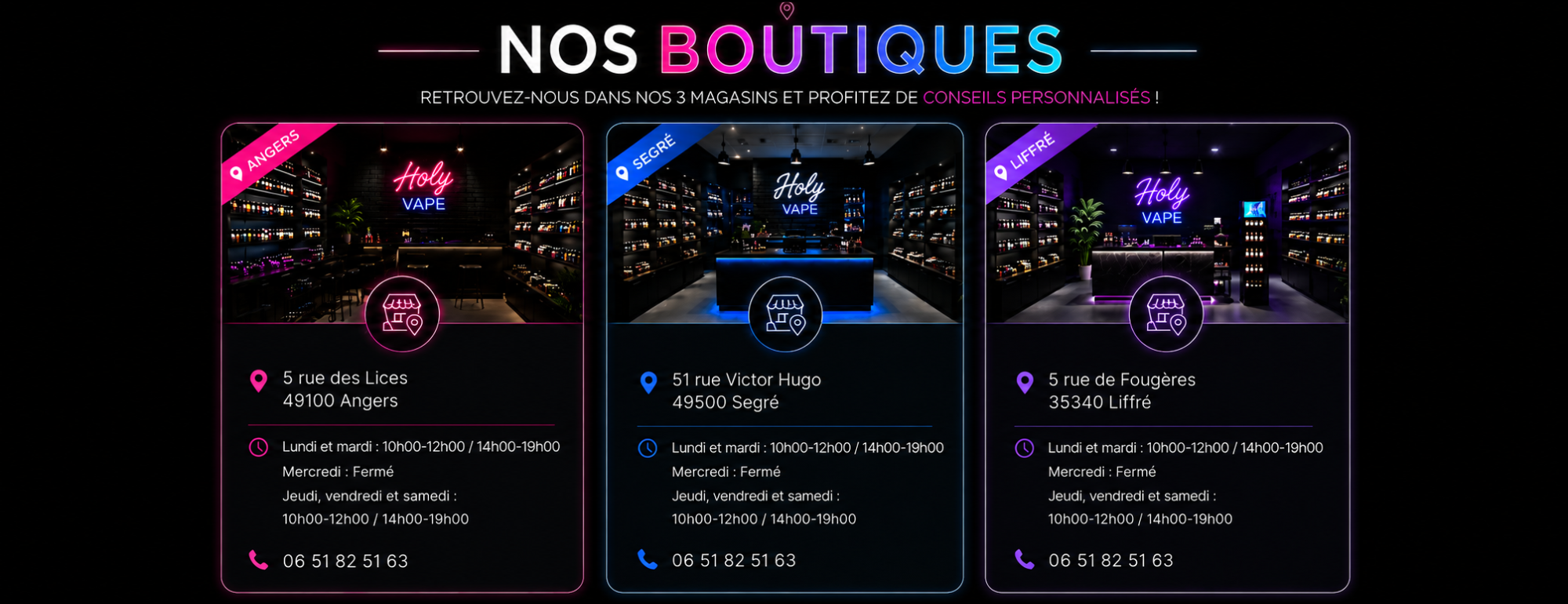 nos boutiques