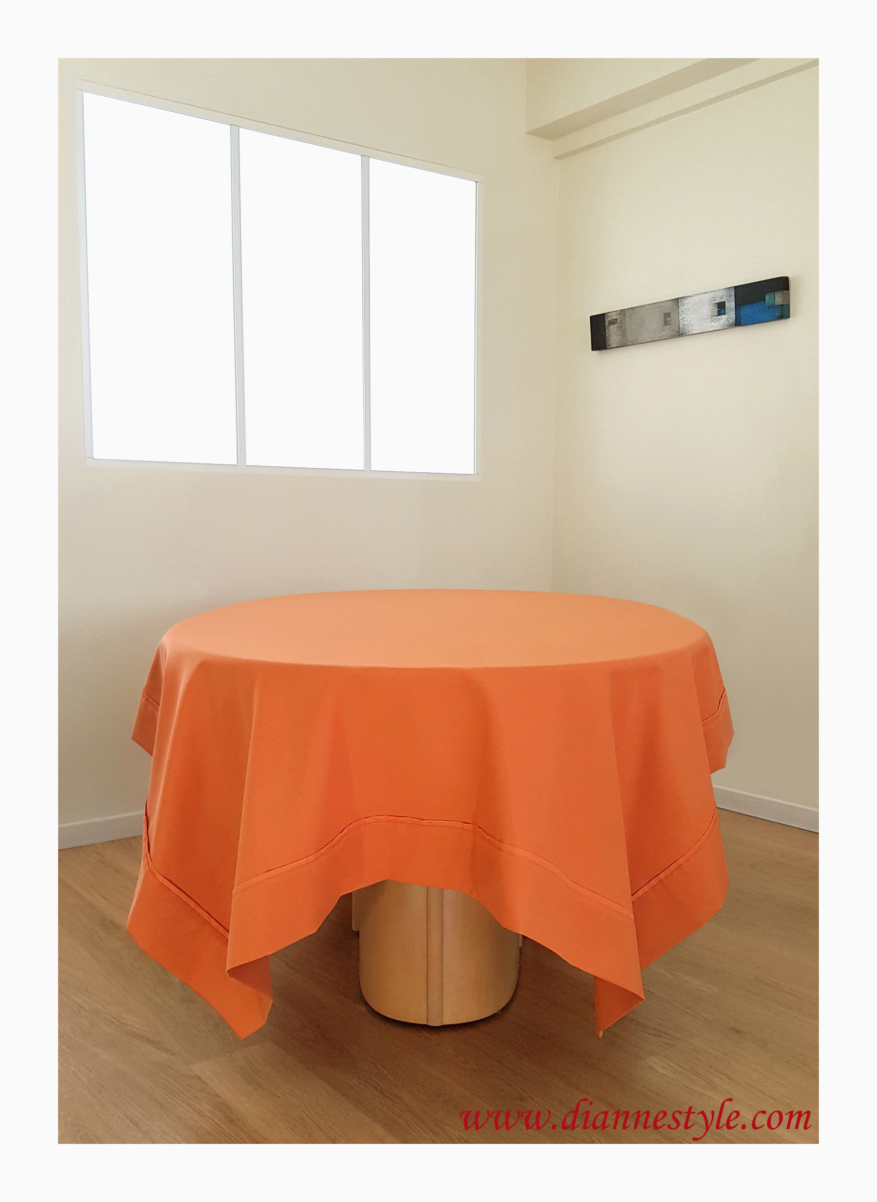 Nappe rectangulaire orange Dahlia 150x250 cm. Réf. 327