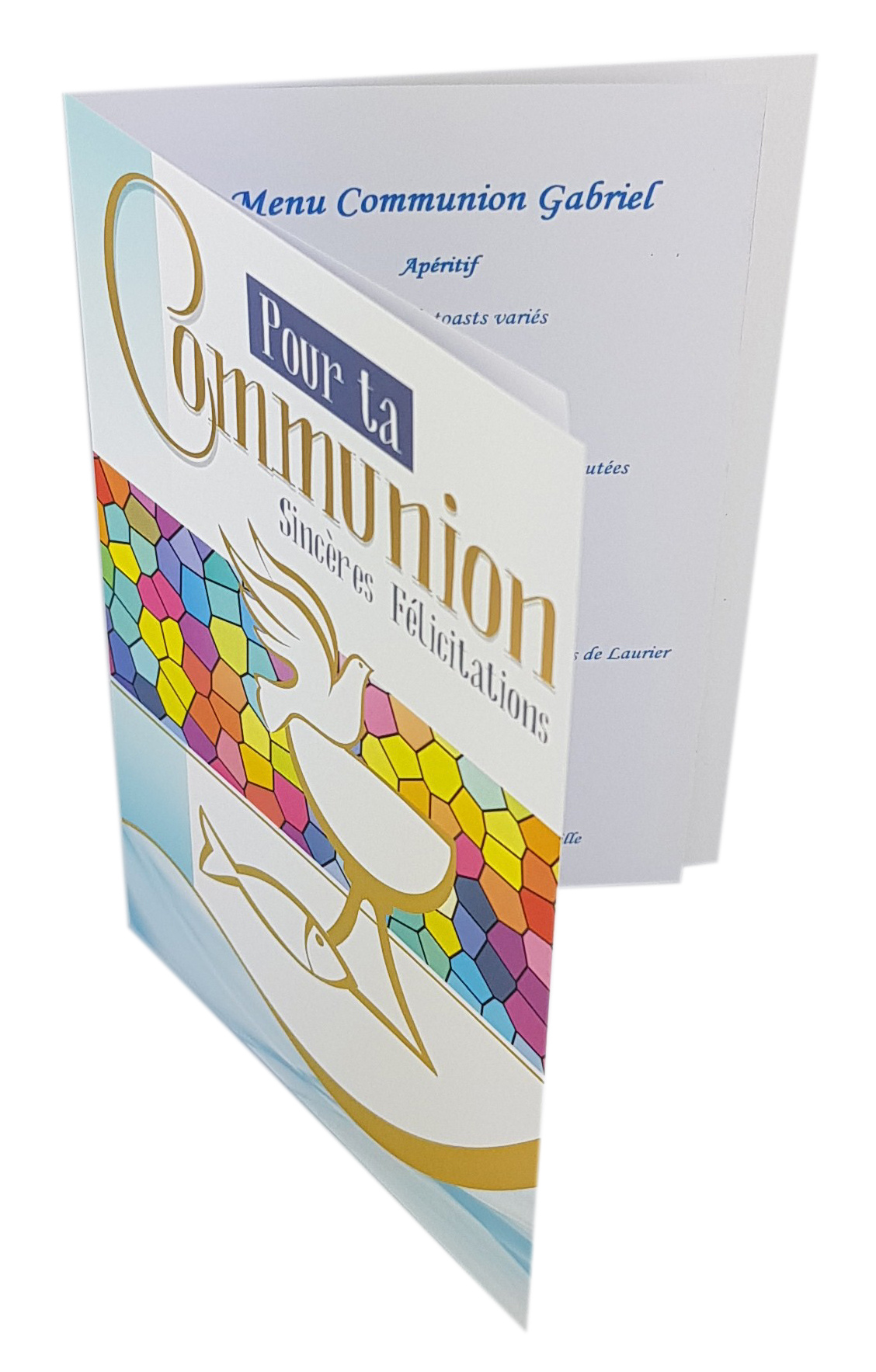 carte de menu communion G