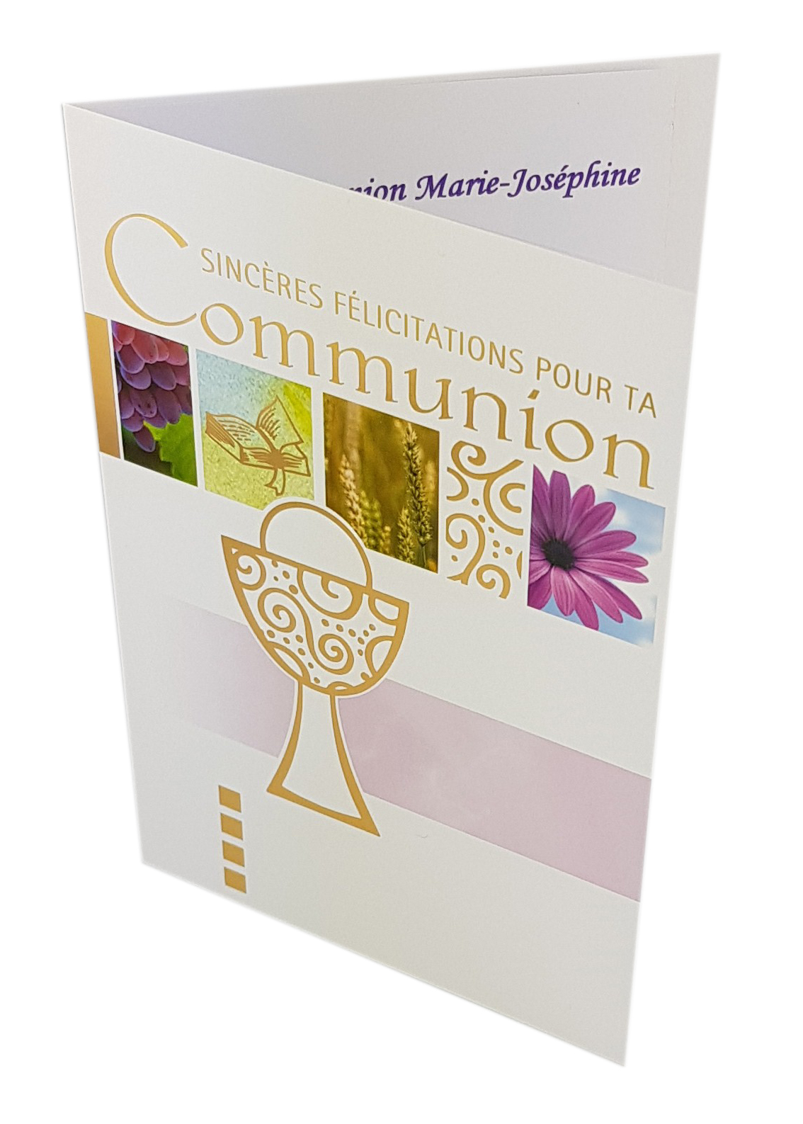 carte de menu communion fille