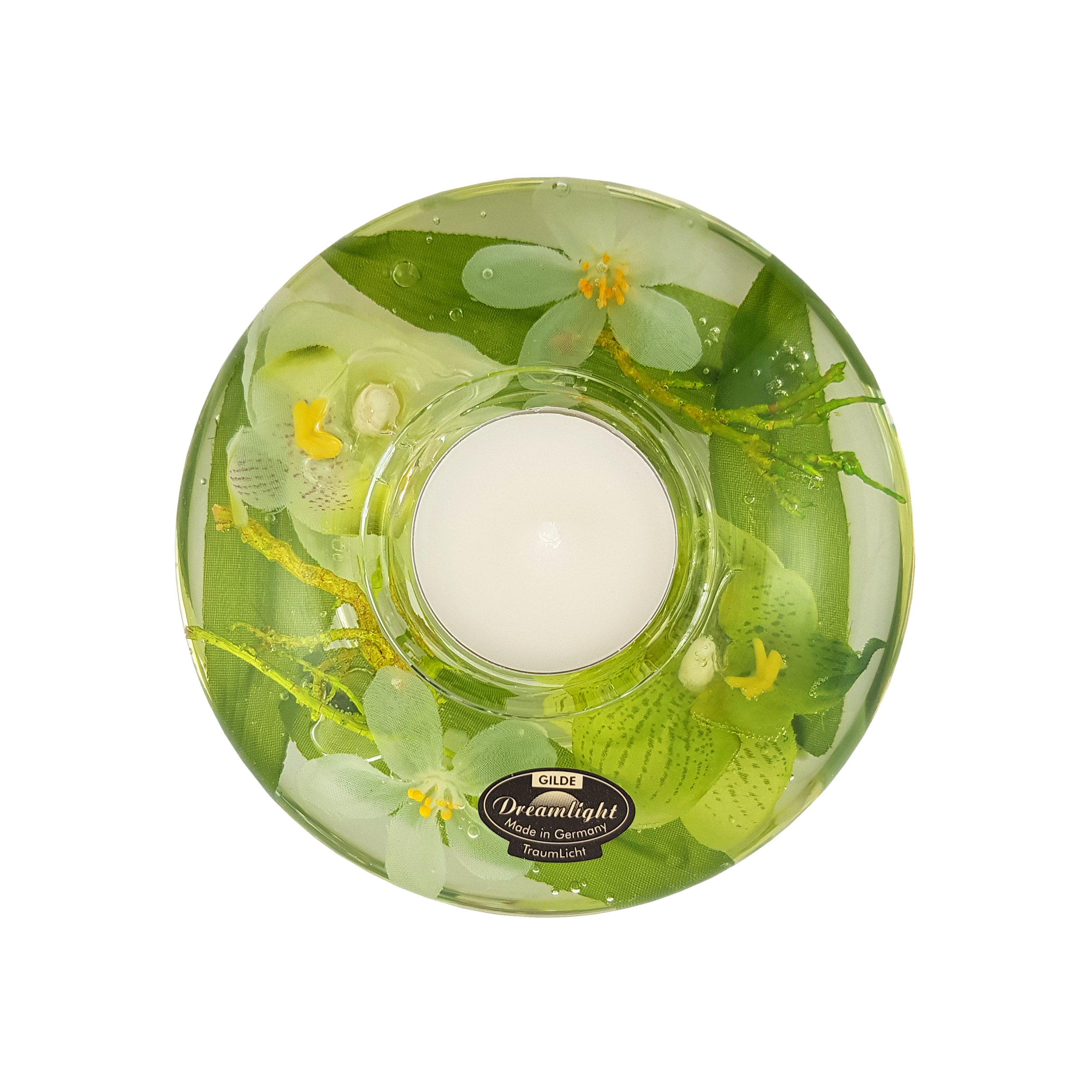 Bougeoir déco orchidées