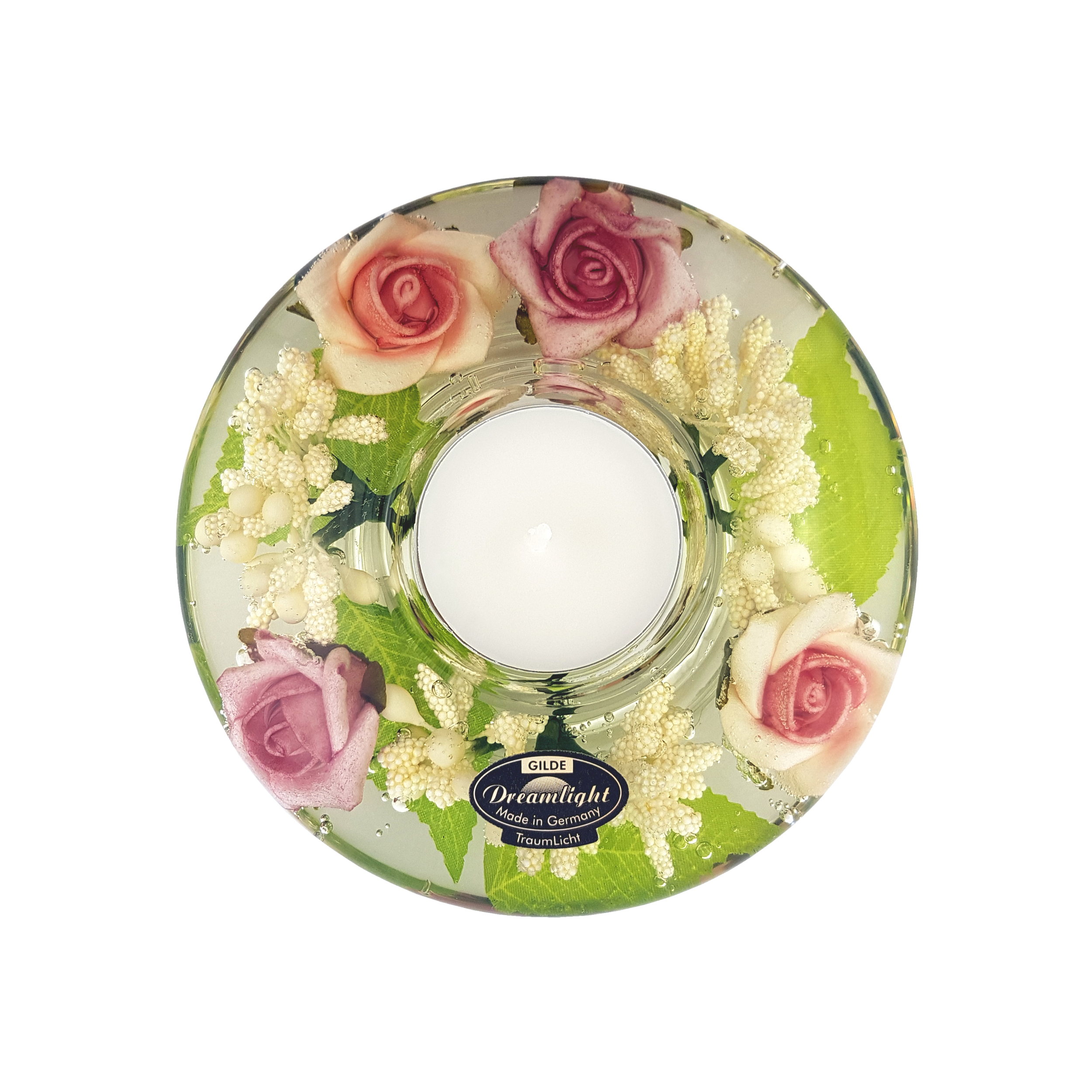 Bougeoir déco roses