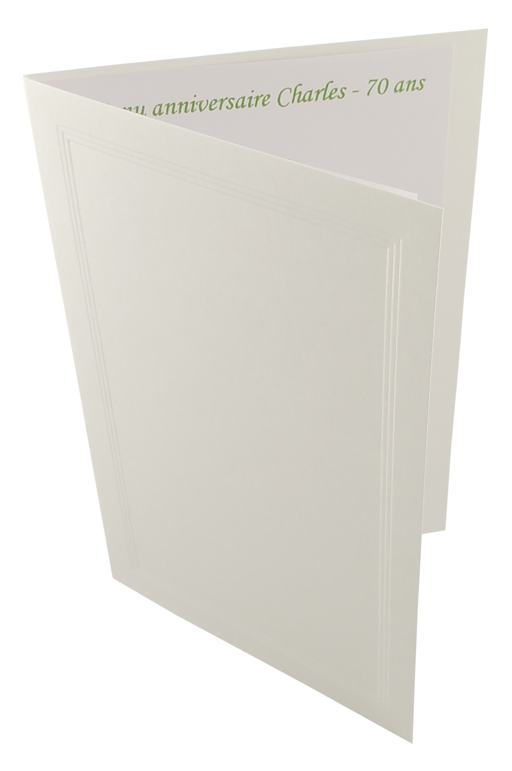 Carte de menu personnalisée