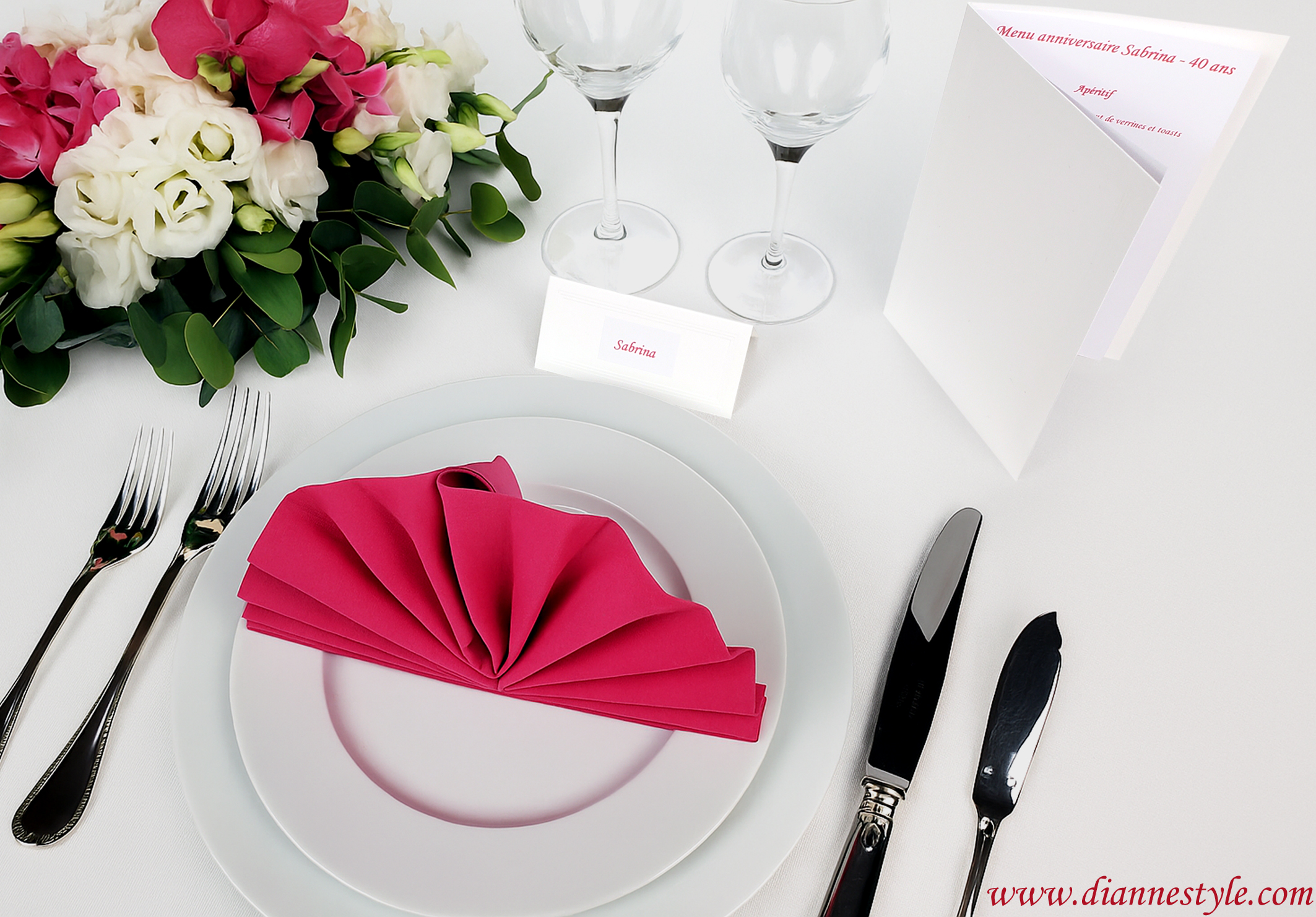 Déco table rose