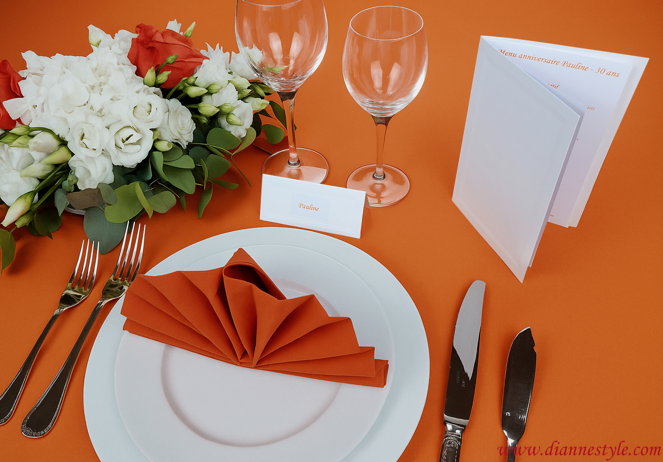 Déco table orange